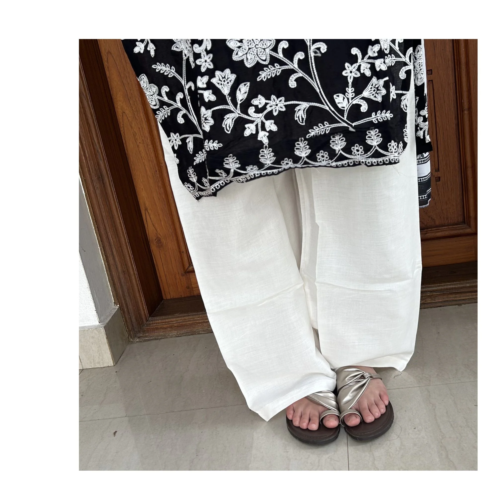 Black & white embroidered Suit 4